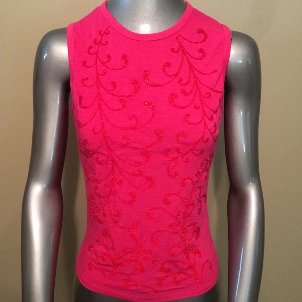 Vintage Rampage pink beaded tank tops